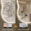 Miroir de salle de bain à DEL irrégulier certifié UL / ETL - Verre trempé antibuée, 3 températures de couleur, gradation continue, garantie de 3 ans-979845256
