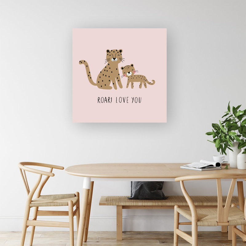 ROAR! LOVE YOU - Wrapped Canvas Print