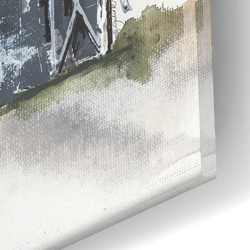 «Haven Mini Barn» par Julie Norkus, art en verre acrylique Wal, H 16 po x l 12 po x P 0,13 po