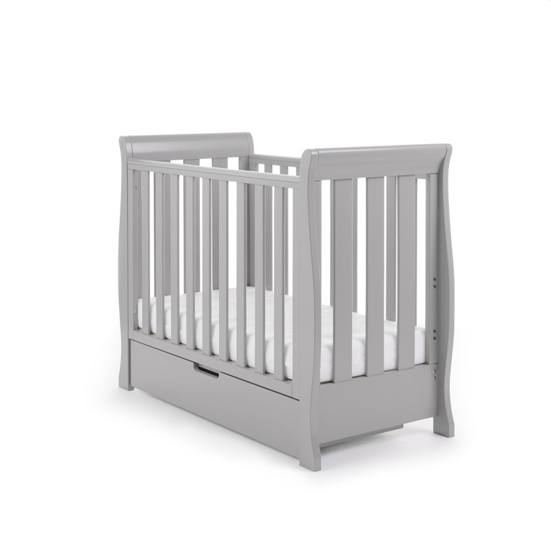 Stamford Space Saver Cot with Sprung Mattress, Warm Grey