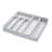 iDesign Eco BPA-Free Recycled Plastic Expandable Flatware and Cutlery Tray, Flint
