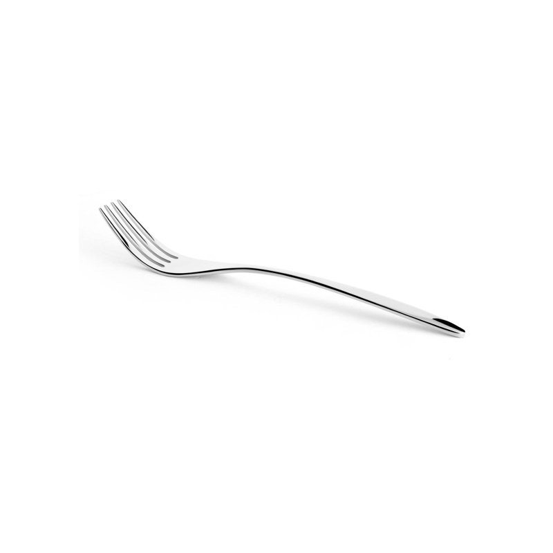 Fourchette à dîner en acier inoxydable lilas | 8,2 po, argent, ensemble de 12