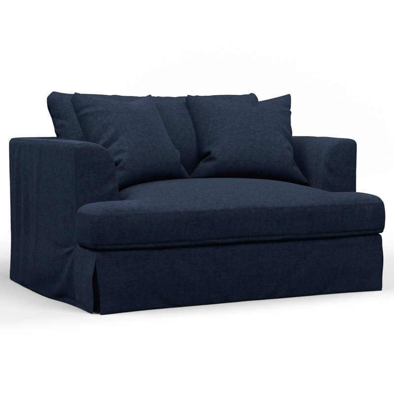Chaise et demi en polyester Mcneese, Mélange de polyester bleu marine