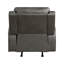 Fauteuil inclinable gris, revêtement moelleux et confortable, bois massif, style transitionnel, meuble de salon, 1 pièce.