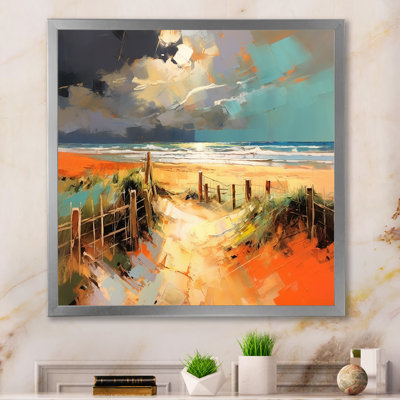 Plage, chemin menant à l'océan I sur toile