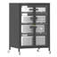 Armoire de rangement multimédia à roulettes de 35,8 po de hauteur