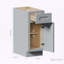 Armoire de base 15 po Shaker avec porte à fermeture en douceur, tiroir et tablette ajustable - Unité en bois massif peu encombrante pour la cuisine, la salle de bain et la buanderie