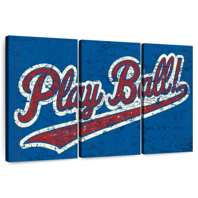 Kema Play Ball Wall Sign, 32" H x 50" W
