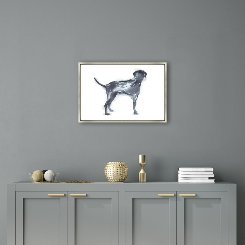 «Dear Little Friends VI» par Janice Sadler, peinture sur toile, H 17,5 po x l 25,5 po x P 1,5 po, Couche de verre