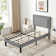 Auxter Bed Frame with Height Adjustable Upholstered Headboard