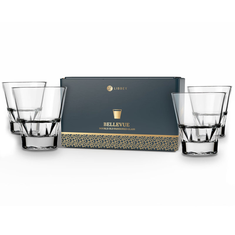 Ensemble de 4 verres à whisky empilables Libbey Bellevue