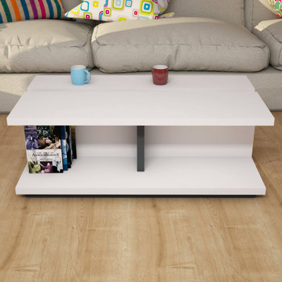 Table basse abstraite avec rangement Veda