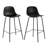 Modern Dining Table Set For 2, 3 Piece Dinette With Black Pp Barstools For Home, Apartment, Black Wood Top, Black Base-118608771-118608775-118608770