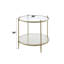 Table de bout ronde de 24 po avec plateau en verre Mayamiko