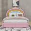 Lit double tapissier arc-en-ciel, lit plateforme en velours avec tiroir Princess-245476953