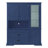 Traditional 63.3X17.8.X78.3Inch Freestanding Buffet With Hutch, Large Kitchen Pantry Storage Cabinet Cupboard With Drawers,Door Shelf And Adjustable Shelves, Blue-1642358199