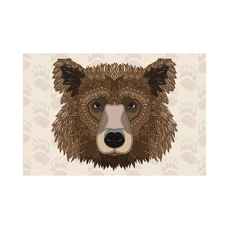 Grizzly Bear - Horizontal by Angelika Parker - Wrapped Canvas Print, 20.32cm H x 30.48cm W x 1.905cm D
