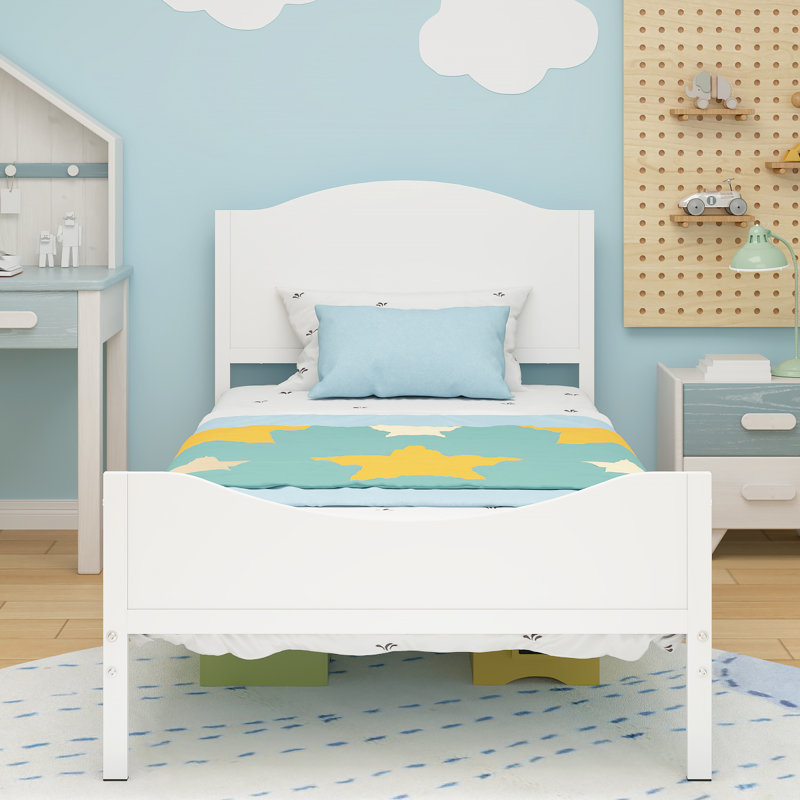 Alawi Standard Platform Bed, Twin, White