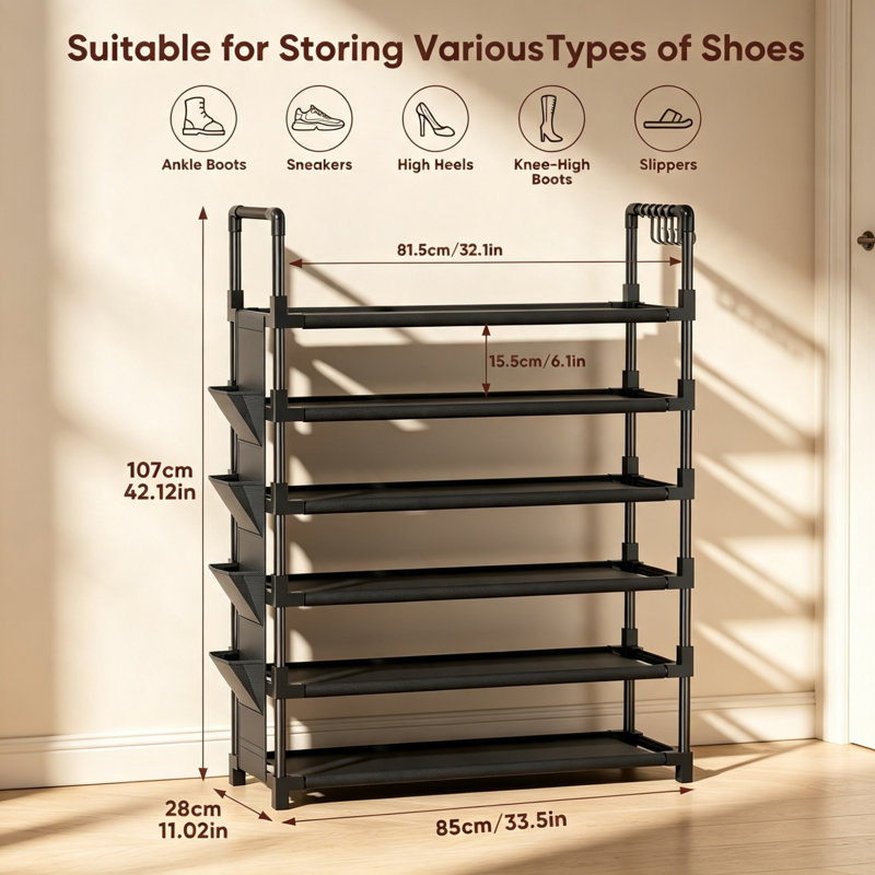 24 Pair Shoe Rack