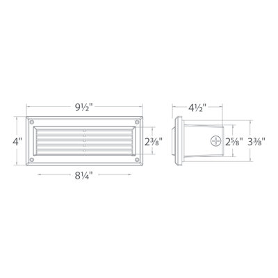 Toyah Architectural White Integrated LED Metal Deck Light