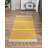 Rectangle Abish Striped Hand Loomed Cotton Area Rug in Navy/White-139674856