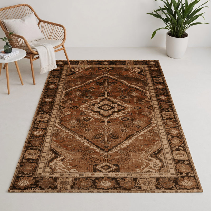 Tapis turc intérieur et extérieur brun