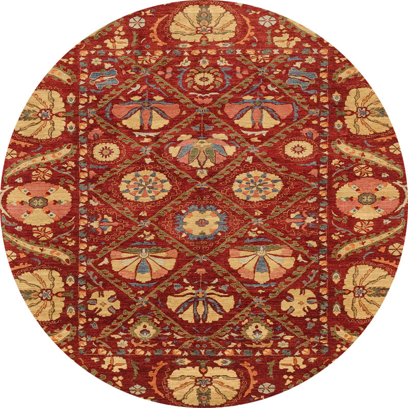 Tapis abstrait moderne 3799, Rond 3 pi