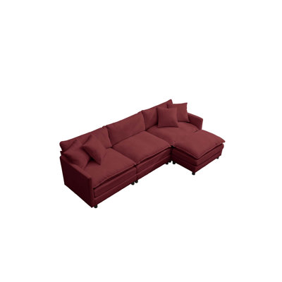 108-Inch L-Shaped Modular Frame Chenille Fabric Sofa, Featuring A Versatile Design That Adapts To Any Interior Space, Delivering Boundless Comfort And Contemporary Style.