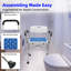 Chaise de salle de bain BAOKALER avec dossier rembourré bleu