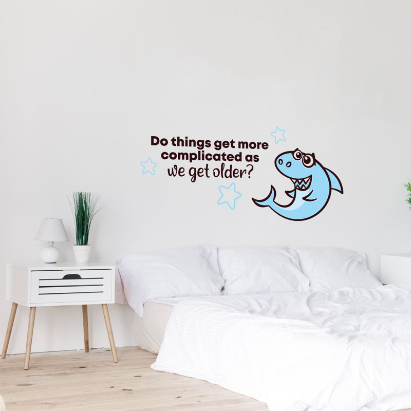 Text & Numbers Wall Decal, 12" H x 20" W x 0.05" D