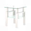 Table de bout moderne en verre trempé, table de bout, table carrée pour le salon, transparent-1993207431