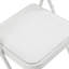 Chaises en fer blanches pliantes élégantes - Sièges de coussin en PVC rembourrés d'éponge pour la maison et les événements