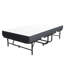 Lit pliant 3,7 po pour matelas en mousse à mémoire de forme - extra portable pour n'importe où, structure en métal, 75 po x 38 po, couleur noire avec lit d'invité de soutien, finition