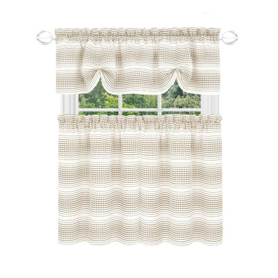 Paire de brise-bise horizontal en polyester filtrant la lumière Breau