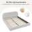 Boucle Upholstered Bed Frame With Tall Curved Headboard, Modern Minimalist Style-1167860284-1169058528