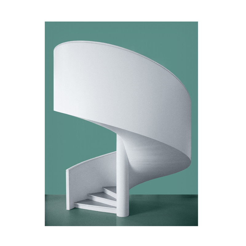 Art sur toile, escalier en spirale Inge Schuster, H 14 po x l 19 po