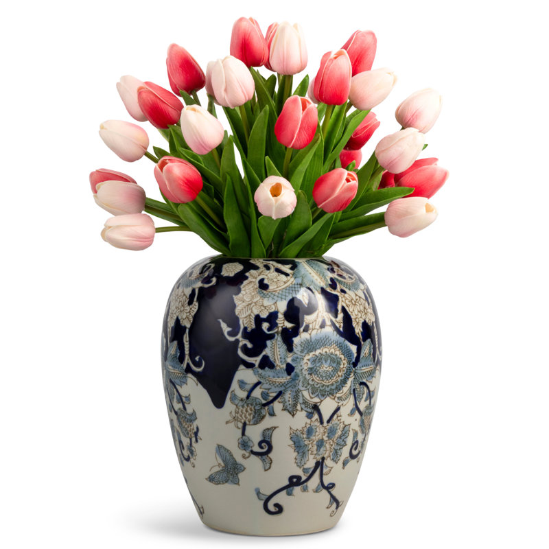 Odette RealTouch Tulip Toile Arrangement