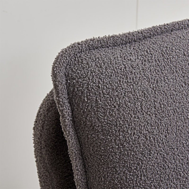 Sherpa Upholstered Armchair, Gray Sherpa