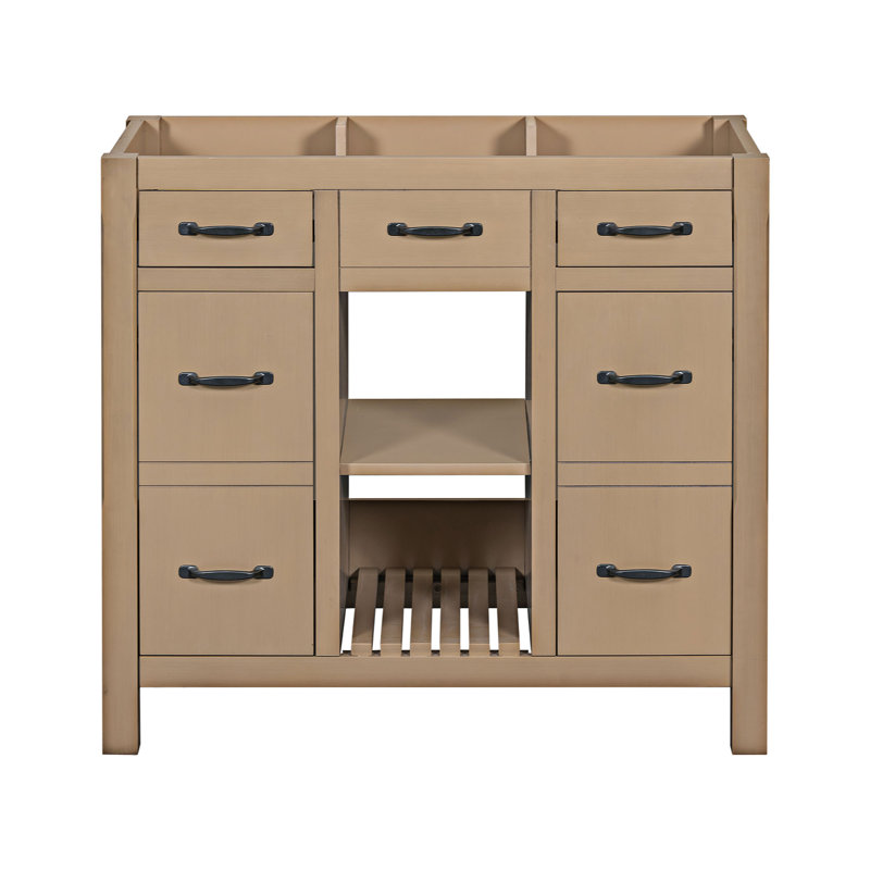 Base de meuble-lavabo simple 35,51 po seulement, Bois