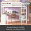 Lit mezzanine double avec bureau en L, garde-robe et tablettes de rangement-1011326052-1011326054