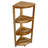 Oasis Bathroom Elegance EcoDecors 4-Tier Shower Shelf, Snazzy Corner, Teak Corner Shower Shelf, Shower Stand Corner, in Earthy Teak