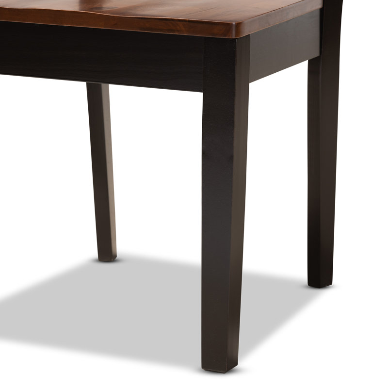 Ensemble de salle à manger Annorah, Brun foncé, Brun foncé / Noyer, 7 pièces