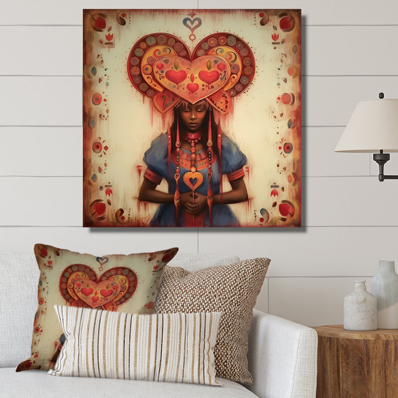 «Lady Erzulie Yoruba African Goddess Of Love I», reproduction sur toile, H 16 po x l 16 po, Toile tendue