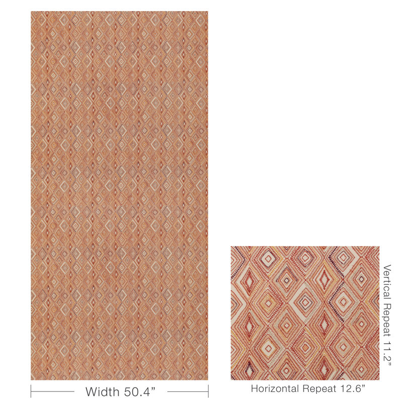 Breckenridge Bowen Embroidery Fabric, Paprika