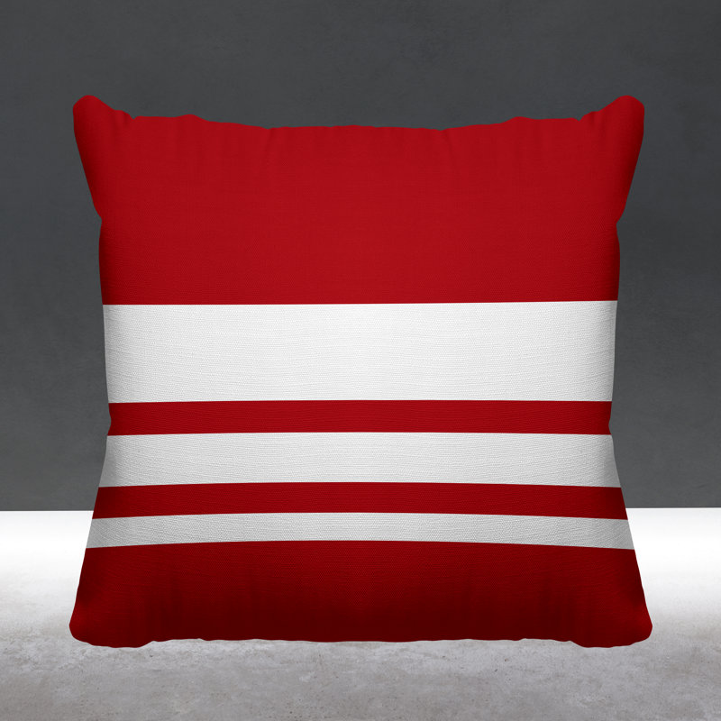 Coussin décoratif intérieur / extérieur Arundel, L 19 po x H 19 po, Rouge
