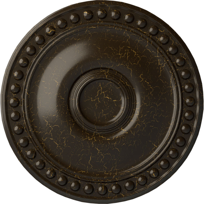 Médaillon de plafond de 19 1/8 po x P 1 po (convient aux auvents jusqu'à 5 5/8 po), Craquelure pierre de foyer