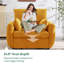 Fauteuil d'appoint moderne en velours côtelé, siège unique avec accoudoirs-1641344270