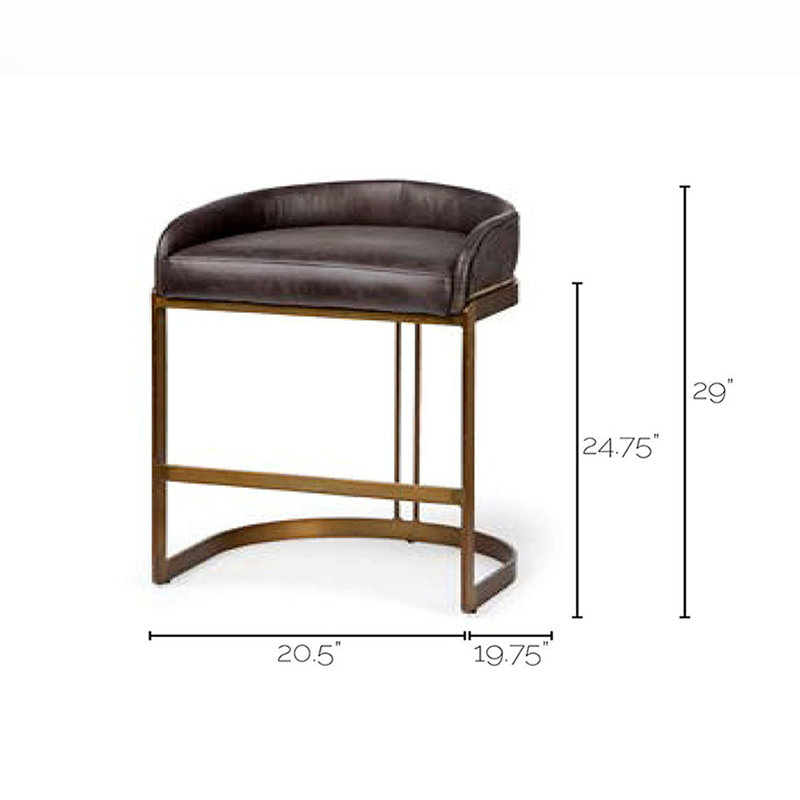Hollyfield 29" Bar Stool, Black, Counter Stool (24.75" Seat Height)