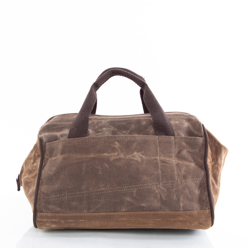 Sac à outils ciré, Olive