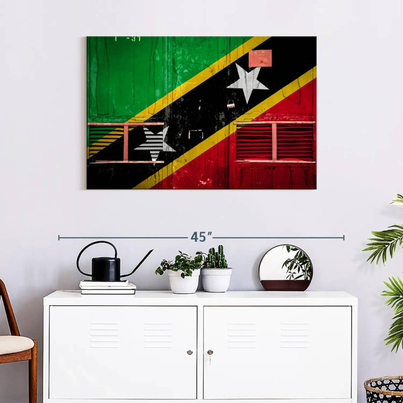Borges Saint Kitts And Nevis Flag, 24" H x 36" W